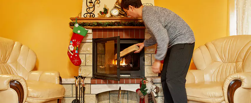 Rusted Metal Fireplace Restoration in Geneva, Illinois